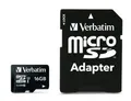 Pamäťová karta, microSDHC, 16 GB, Class 10 UHS I, s adaptérom, VERBATIM „PRO“