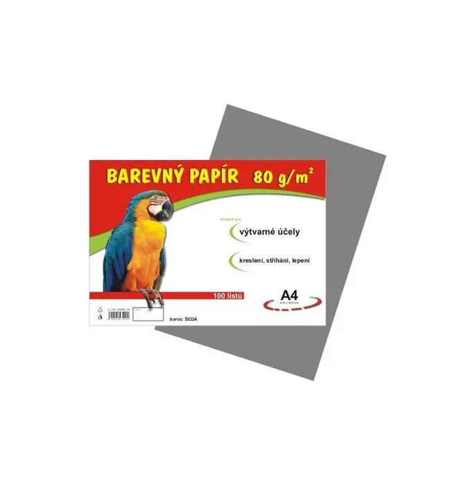 Hlavný obrázok produktu papír pro výtvarnou výchovu A4/100/80g šedý