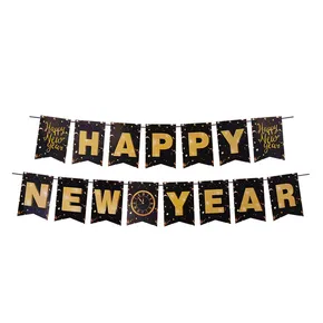 Papierová girlanda sada "HAPPY NEW YEAR" 16 x 20 cm písmená + 5m šnúrka [1 sada]
