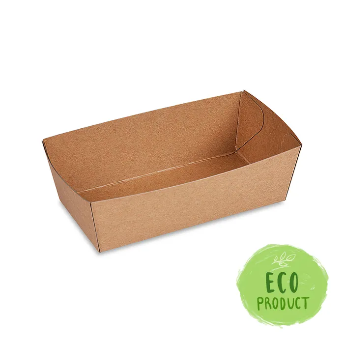 Hlavný obrázok produktu Papírová miska hnědá 13,5 x 7 x 4,5 cm (300 ml), nepromastitelná [250 ks]