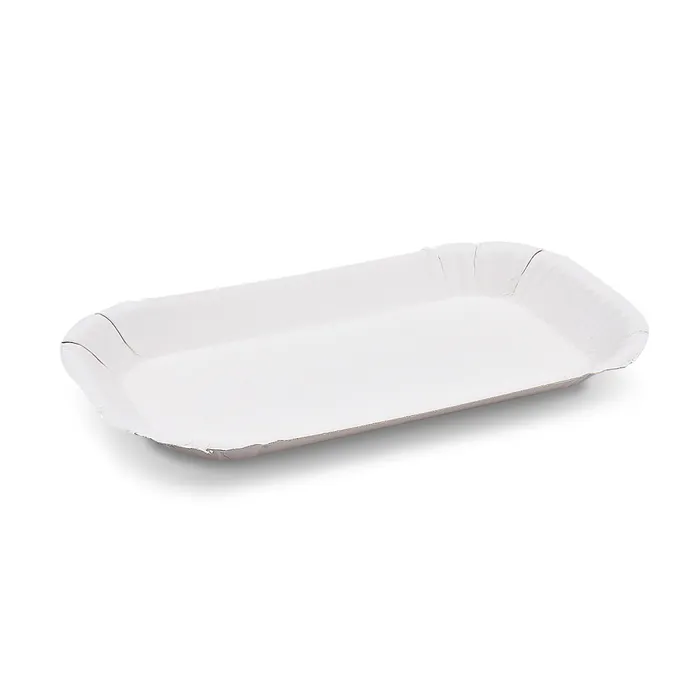 Hlavný obrázok produktu Papírová miska nepromastitelná oválná bílá 23 x 15 x 2 cm [100 ks]