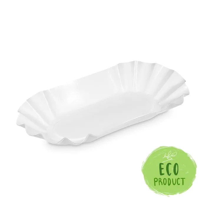 Hlavný obrázok produktu Papírová miska oválná bílá 20,5 x 12,5 x 3,5 cm [250 ks]