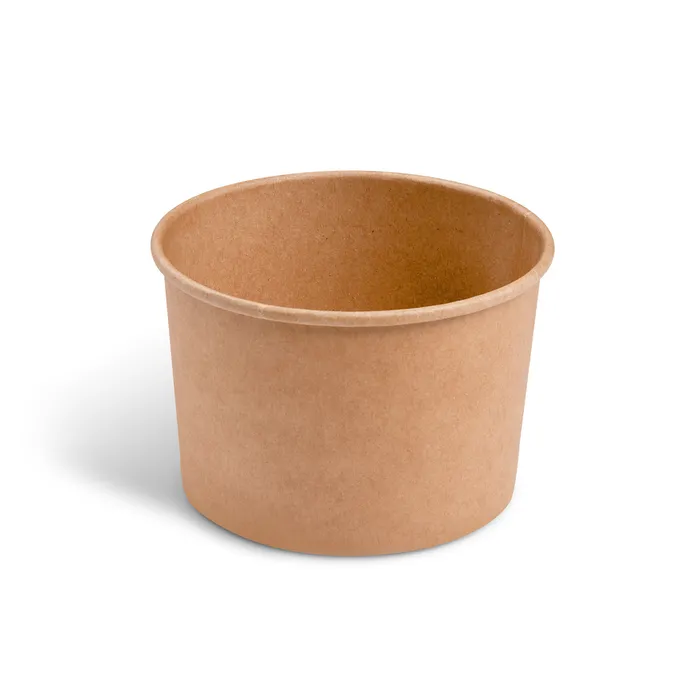 Hlavný obrázok produktu Papírová miska (PAP/PE) kraft průměr 110mm 475ml [50 ks]