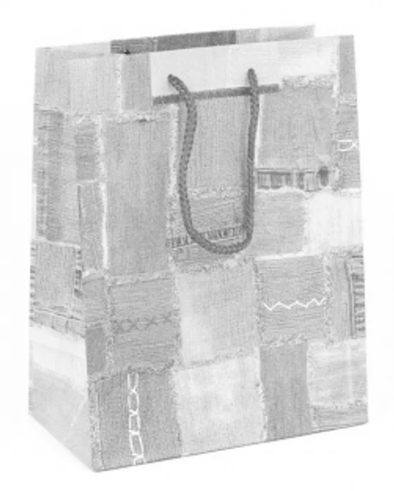 Hlavný obrázok produktu Papírová taška dárková 20,5x11,5x26,5 cm modré záplaty