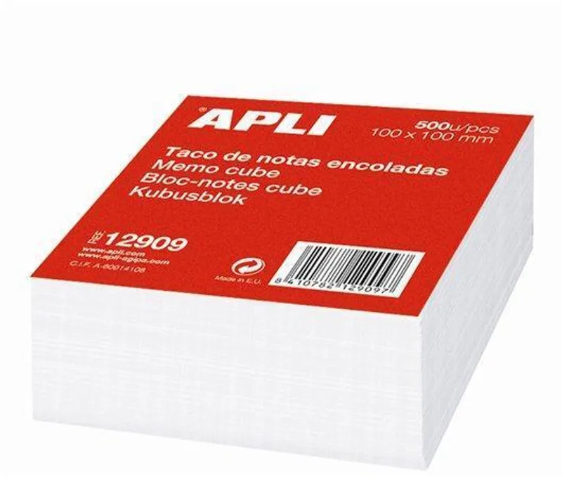 Hlavný obrázok produktu Papírové bločky v kostce, 100 x 100 mm, 500 listů, APLI