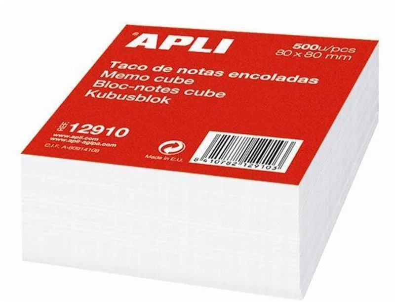 Hlavný obrázok produktu Papírové bločky v kostce, 80 x 80 mm, 500 listů, APLI