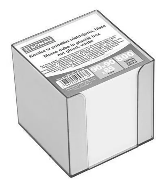 Hlavný obrázok produktu Papírové bločky v kostce 89x89x85 mm, nelepené se stojánkem, DONAU