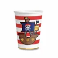 Papierové poháre Pirates Map objem 0,25 l [8 ks]