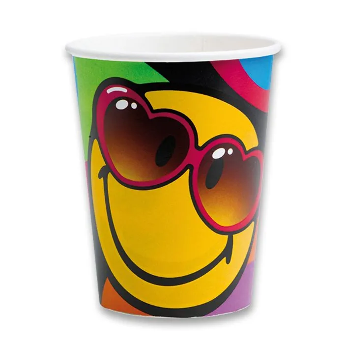 Hlavný obrázok produktu Papírové kelímky Smiley objem 0,25 l, 8 ks