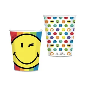 Papierové kelímky Smiley World objem 0,25 l, 8 ks