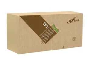 Papierové koktailové obrúsky BIO-EKO INFIBRA 2-vrst. 25x25 cm béžové [250 ks]