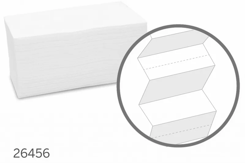 Hlavný obrázok produktu Papírové ručníky skládané Katrin Classic Control Zig Zag ZZ 2 vrstvé bílé [3024 ks]