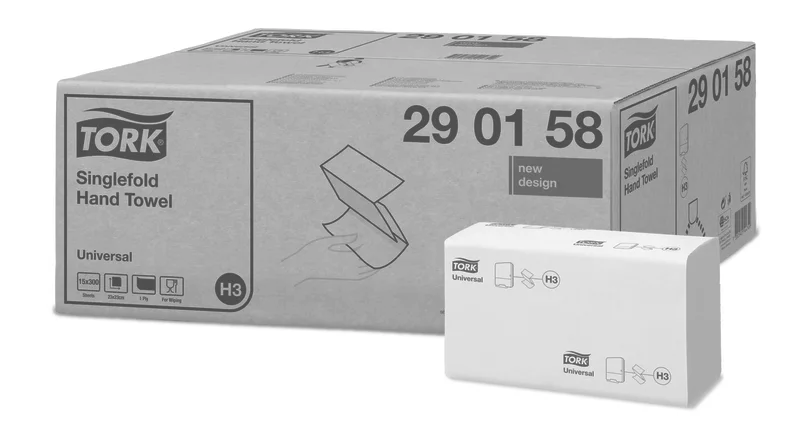 Hlavný obrázok produktu Papírové ručníky skládané TORK 290158 UNIVERSAL bílá TAD H3 [4 500 ks]