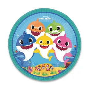 Papierové tanieriky Baby Shark priemer 23 cm, 8 ks