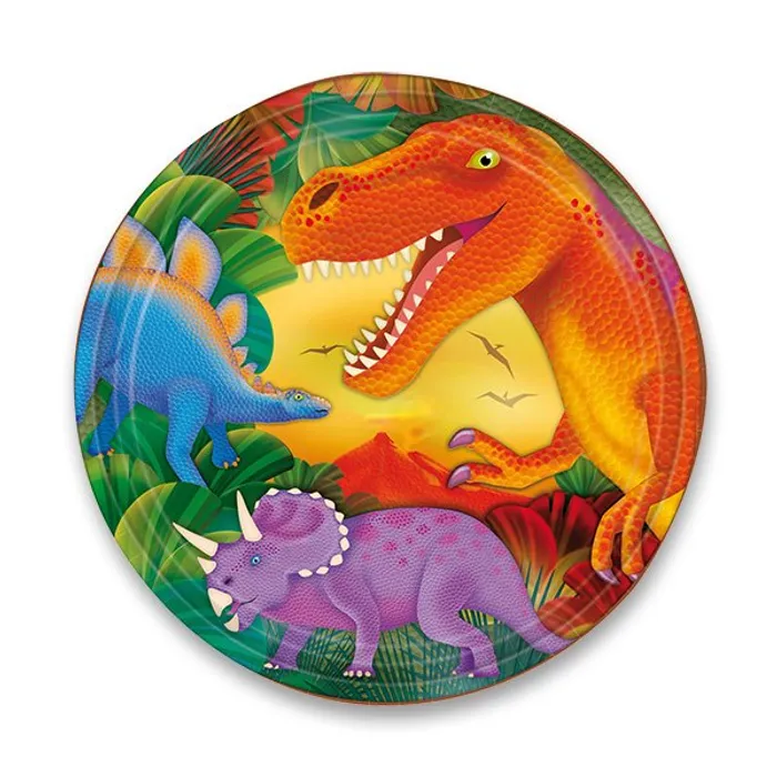 Hlavný obrázok produktu Papírové talířky Dinosauři průměr 23 cm, 8 ks