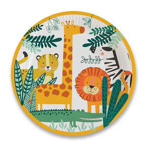 Papierové taniere Get Wild priemer 22,8 cm [8 ks]