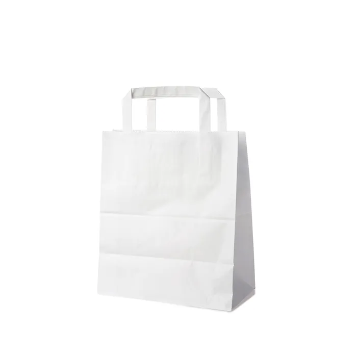 Hlavný obrázok produktu Papírové tašky 18+8 x 22 cm bílé [50 ks]