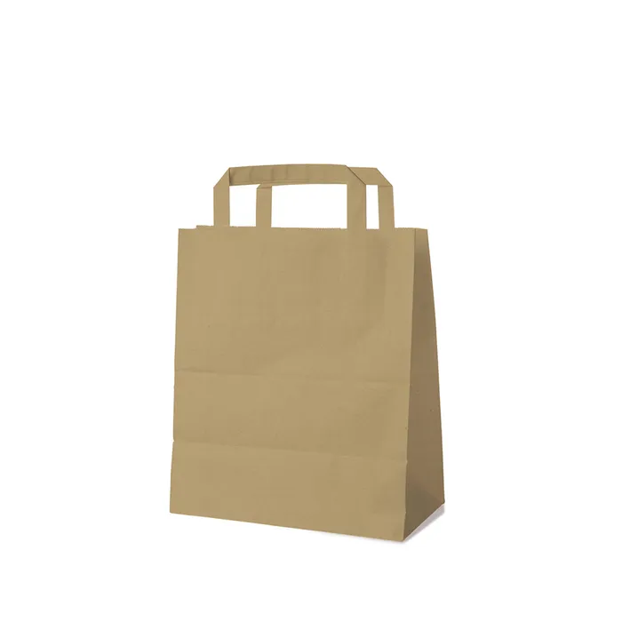 Hlavný obrázok produktu Papírové tašky 18+8 x 22 cm hnědé [50 ks]