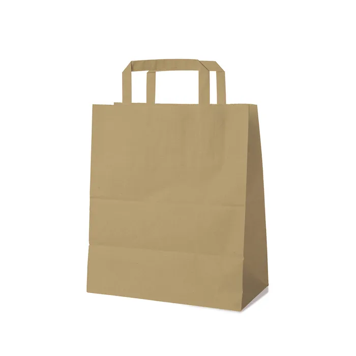 Hlavný obrázok produktu Papírové tašky 22+10 x 28 cm hnědé [50 ks]