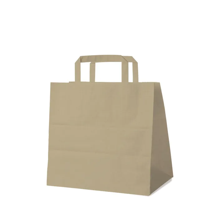 Hlavný obrázok produktu Papírové tašky 26+17 x 25 cm hnědé [50 ks]
