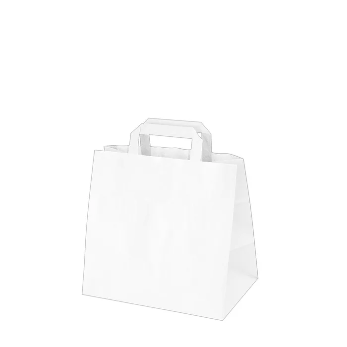 Hlavný obrázok produktu Papírové tašky 26x17 x 25 cm bílé [50 ks]