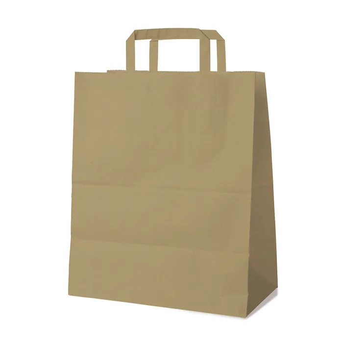 Hlavný obrázok produktu Papírové tašky 32+16 x 39 cm hnědé [250 ks]