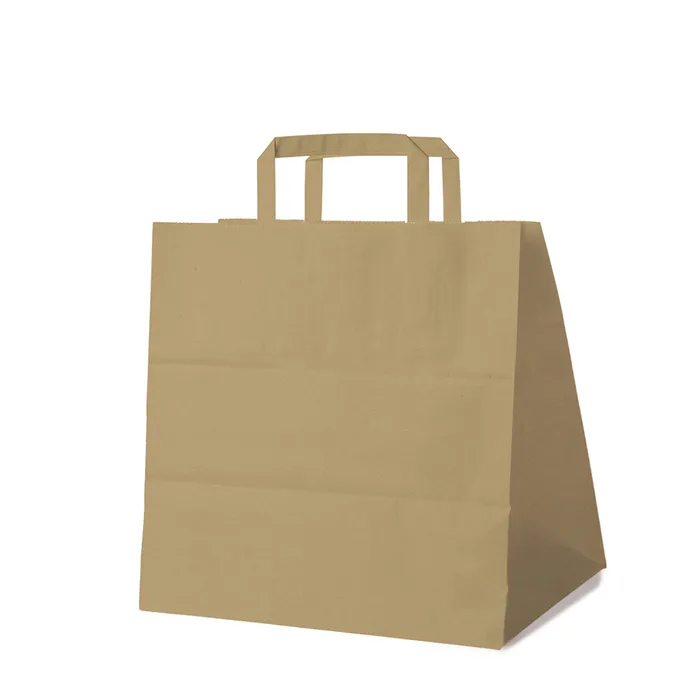 Hlavný obrázok produktu Papírové tašky 32+21 x 33 cm hnědé [50 ks]