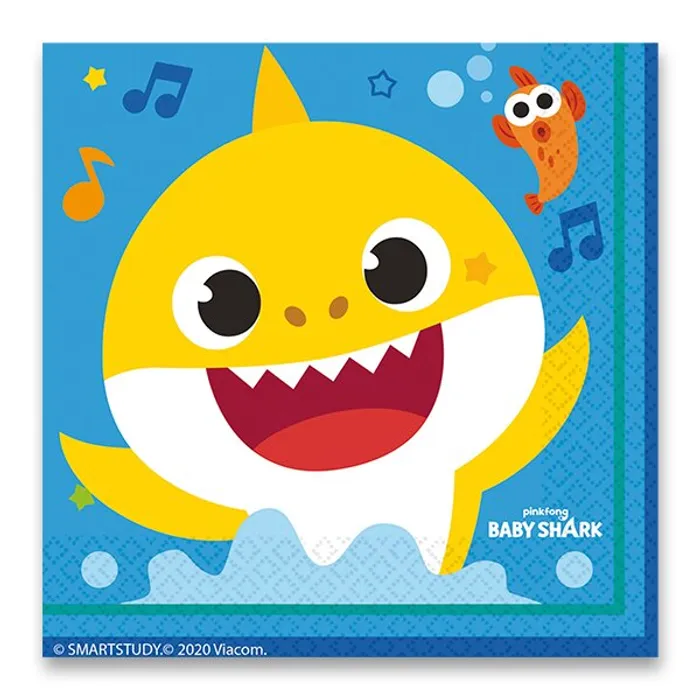 Hlavný obrázok produktu Papírové ubrousky Baby Shark 33 x 33 cm, [16 ks]