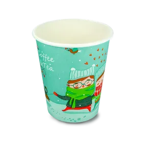 Papierový pohár 0,2 l CTG, priemer 80 mm, zimný motív [50 ks]