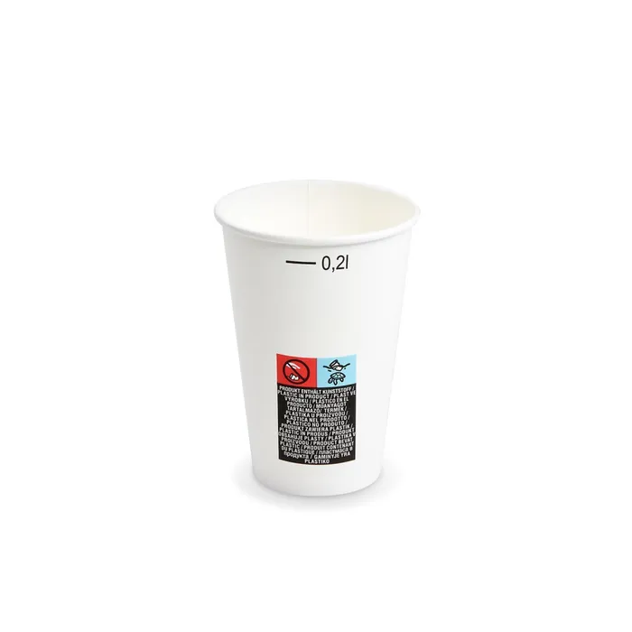 Hlavný obrázok produktu Papírový kelímek (FSC Mix) s cejchem bílý průměr 70mm 0,2L [50 ks]