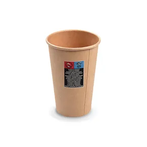 Papierový pohár kraft priemer 80mm 330ml `ML: 0,3L/10oz` [50 ks]