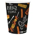 Papierový pohár PAW Eco 250 ml BBQ Party black [8 ks]