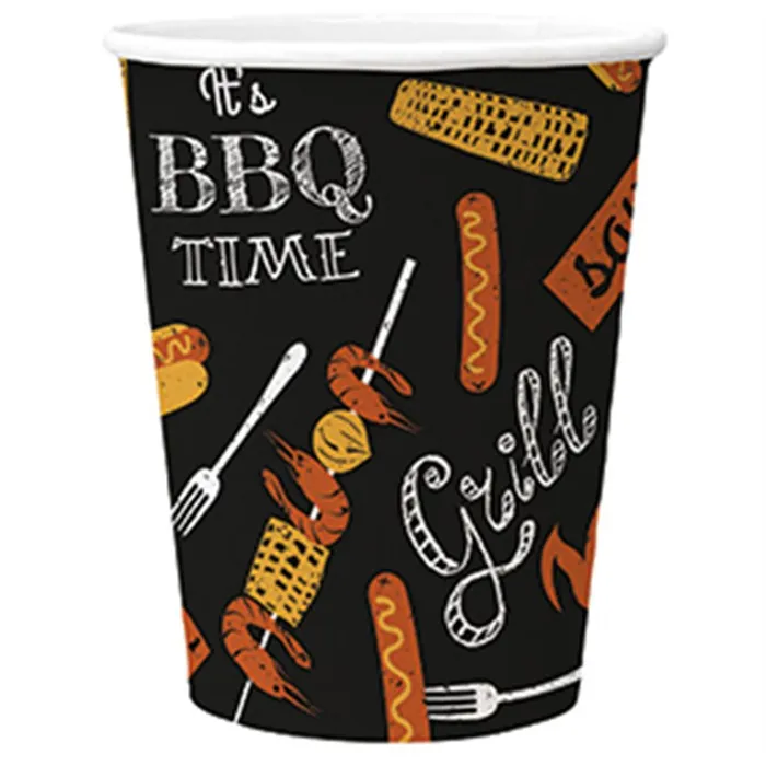 Hlavný obrázok produktu Papírový kelímek PAW Eco 250 ml BBQ Party black [8 ks]