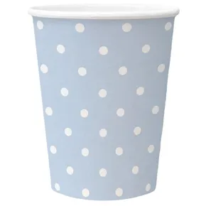 Papierový pohár PAW Eco 250 ml Dots light blue [8 ks]