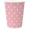 Papierový pohár PAW Eco 250 ml Dots light pink [8 ks]