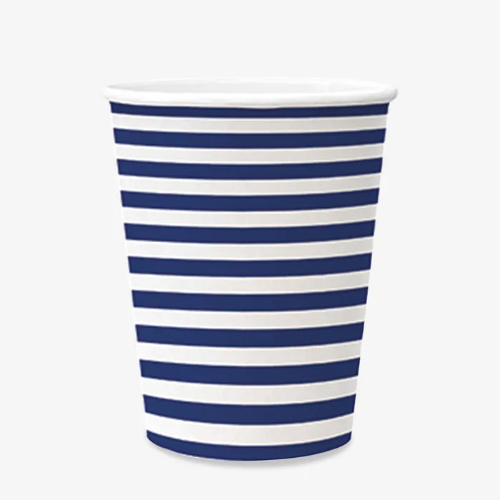 Hlavný obrázok produktu Papírový kelímek PAW Eco 250 ml Stripes dark blue [8 ks]