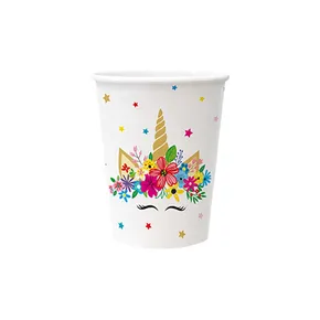Papierový pohár PAW Eco 250 ml Unicorn Party [8 ks]