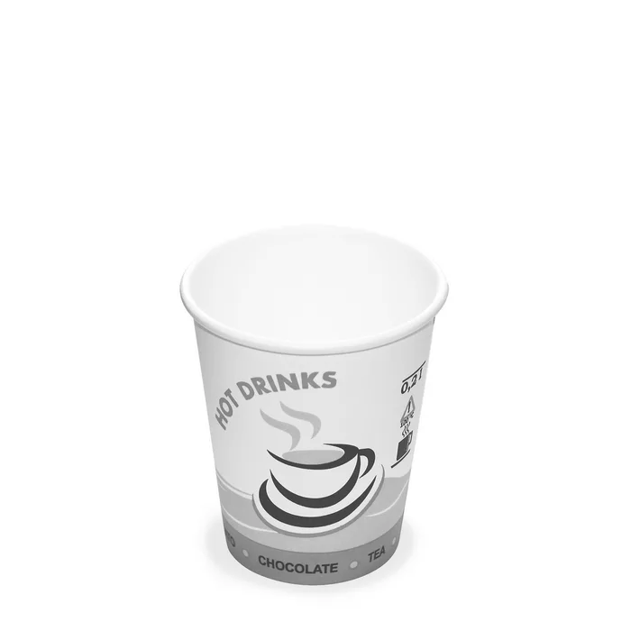 Hlavný obrázok produktu Papírový kelímek s potiskem "HOT DRINKS" 0,2 l (průměr 80 mm) [50 ks]