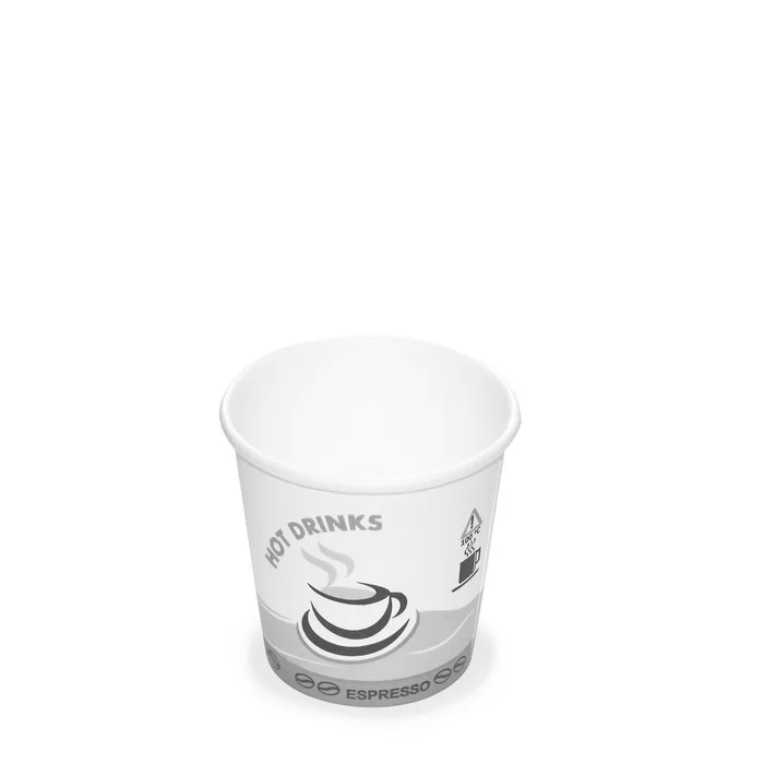 Hlavný obrázok produktu Papírový kelímek s potiskem "HOT DRINKS" Espresso (průměr 62 mm) [50 ks]