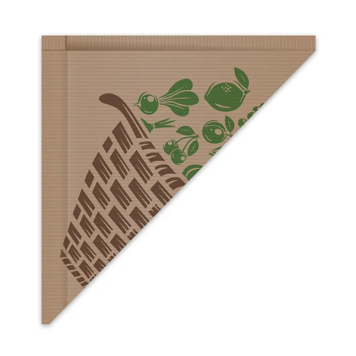 Hlavný obrázok produktu Papírový kornout hnědý 37 x 37 cm `1500g` vázaný [1000 ks]