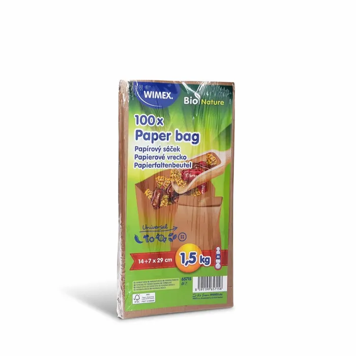Hlavný obrázok produktu Papírový sáček (FSC Mix) s bočním skladem hnědý 14+7 x 29 cm `1,5kg` [100 ks]