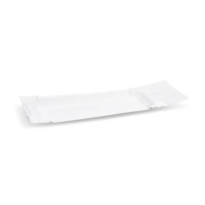Hlavný obrázok produktu Papírový tácek s útržkem bílý 8 x 18+3 cm [250 ks]