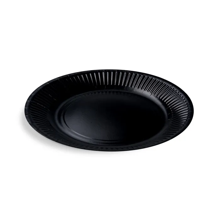 Hlavný obrázok produktu Papírový talíř (FSC Mix) černý průměr 23cm [10 ks]