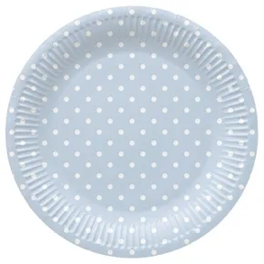 Papierový tanier (FSC Mix) Dots Light Blue O23cm [8 ks]