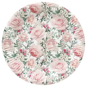 Papierový tanier (FSC Mix) Gorgeous Roses O23cm [8 ks]
