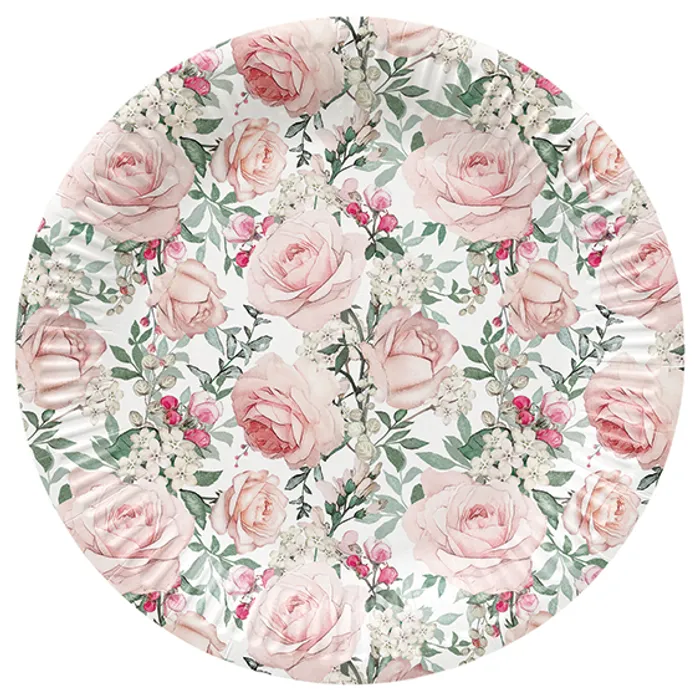 Hlavný obrázok produktu Papírový talíř (FSC Mix) Gorgeous Roses O23cm [8 ks]