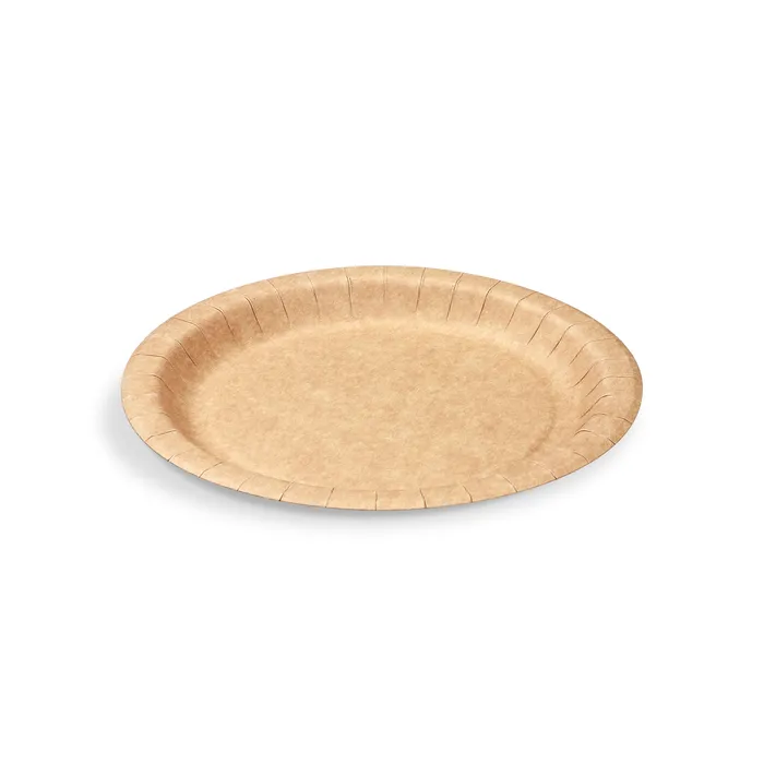 Hlavný obrázok produktu Papírový talíř (FSC Mix) kraft Ø18cm [100 ks]