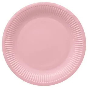 Papierový tanier (FSC Mix) Monocolor light pink O23cm [8 ks]