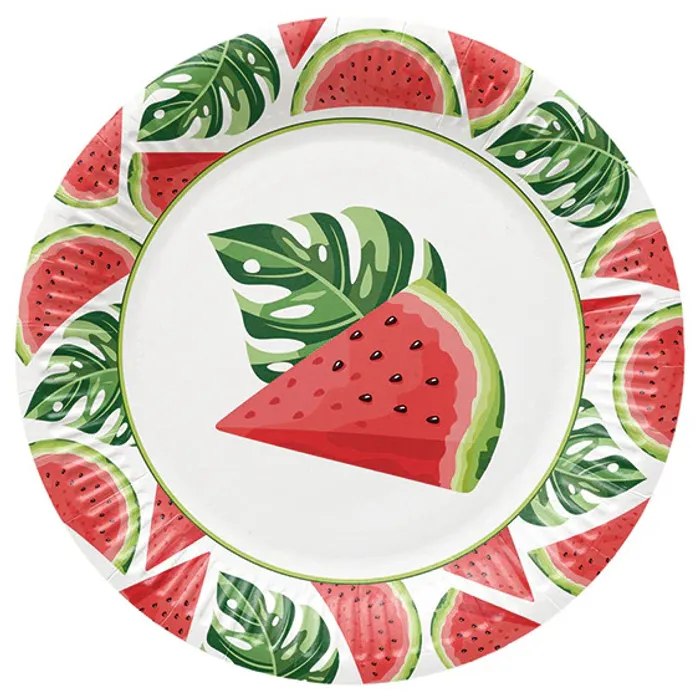 Hlavný obrázok produktu Papírový talíř (FSC Mix) Tasty Watermelons O23cm [8 ks]