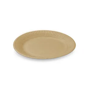 Papierový tanier (FSC Mix) nepremastiteľný kraft priemer 18cm [100 ks]